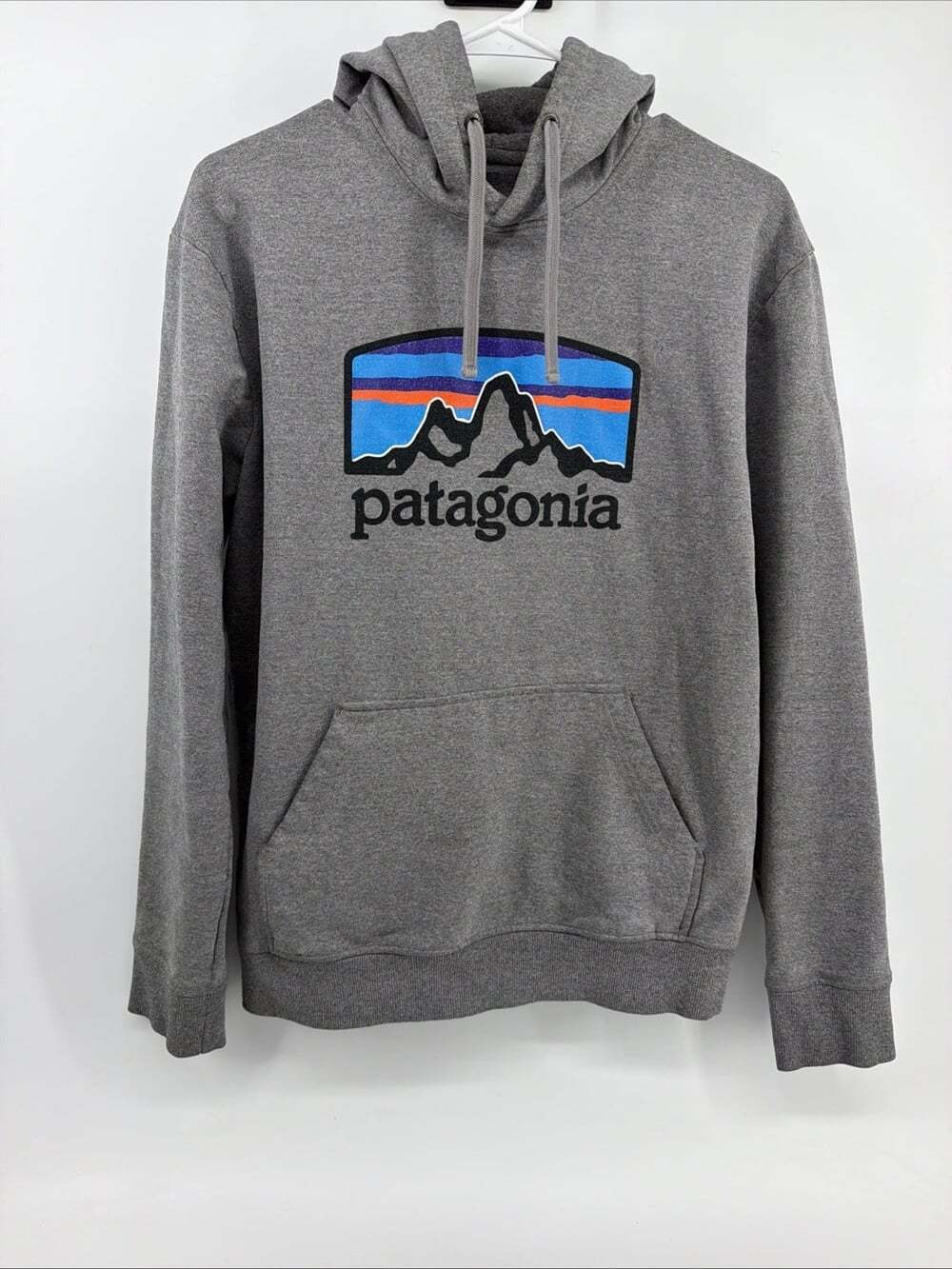 Patagonia Logo Uprisal Hoody Stretch Heather Grey Mens Size Medium